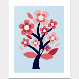 Cherry Blossoms Floral Spring Design Posters and Art